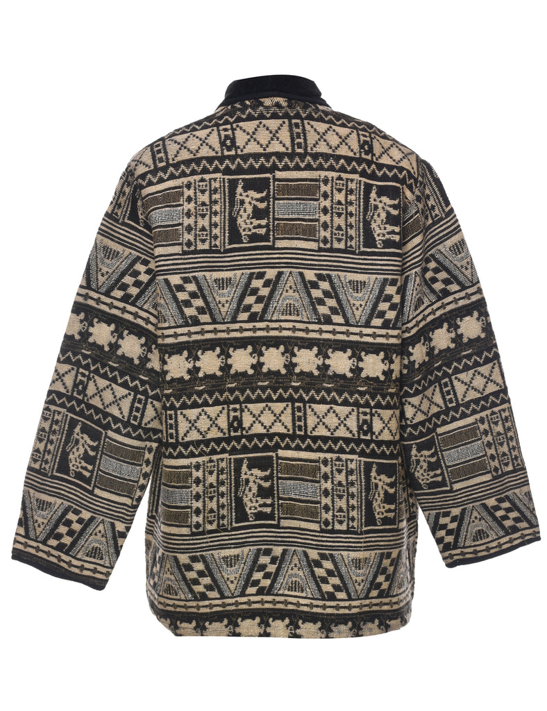 Aztec Print Tapestry Jacket - L