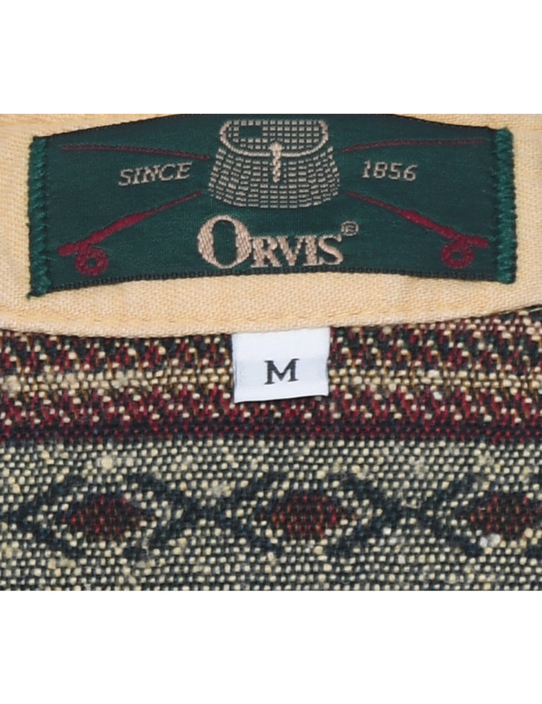 Aztec Print Tapestry Waistcoat - M