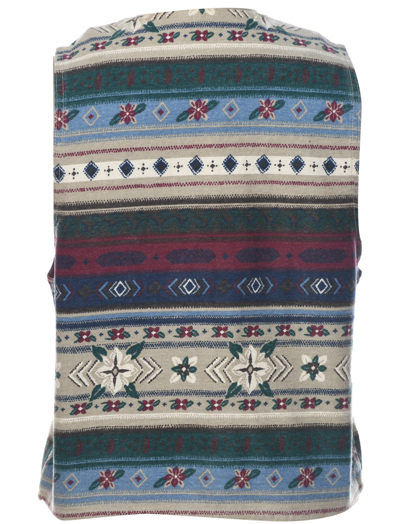 Aztec Print Waistcoat - M