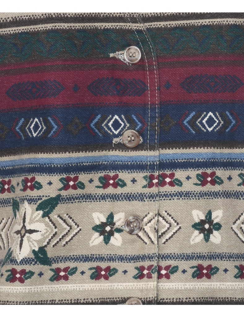 Aztec Print Waistcoat - M