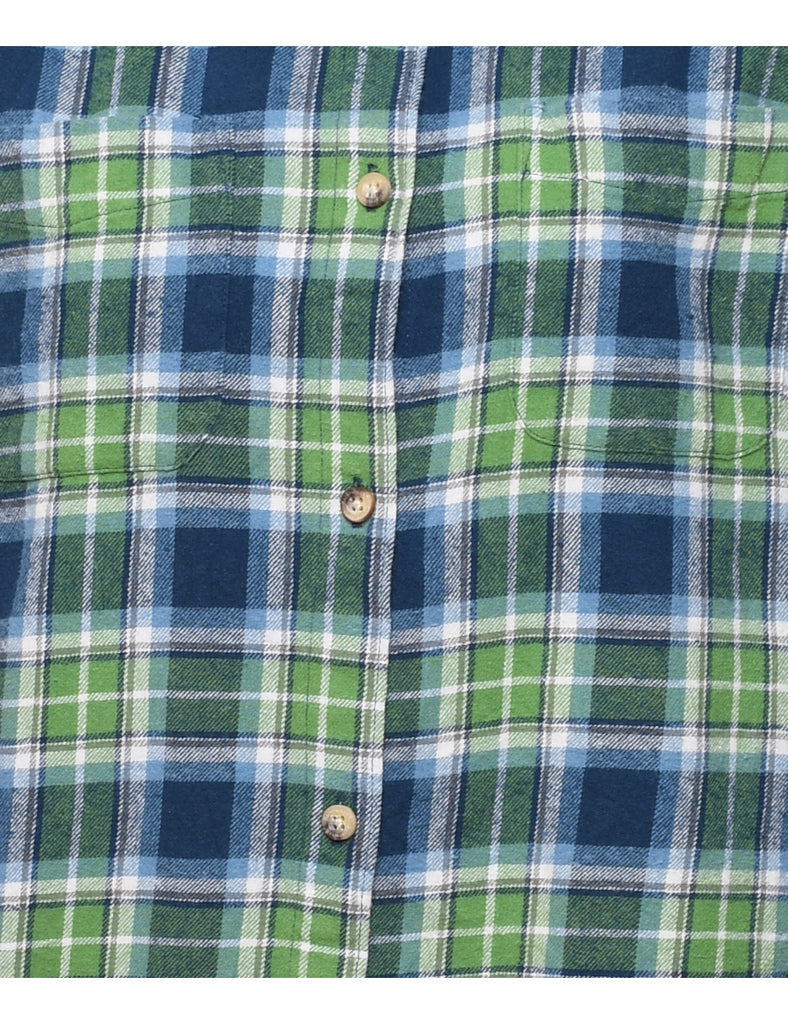 Backpacker Checked Blue & Green Shirt - M