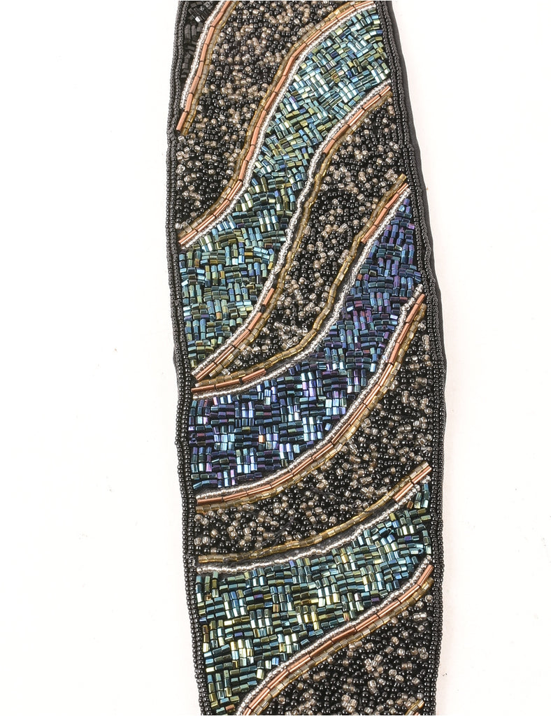 Beaded Black Belt - M