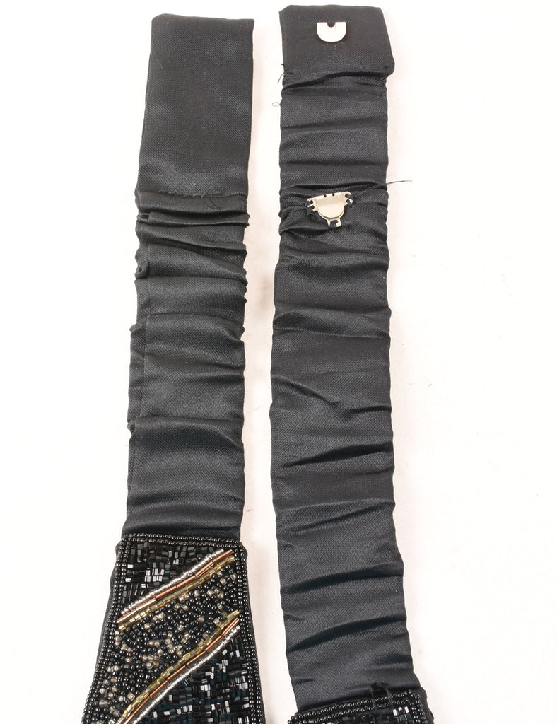 Beaded Black Belt - M