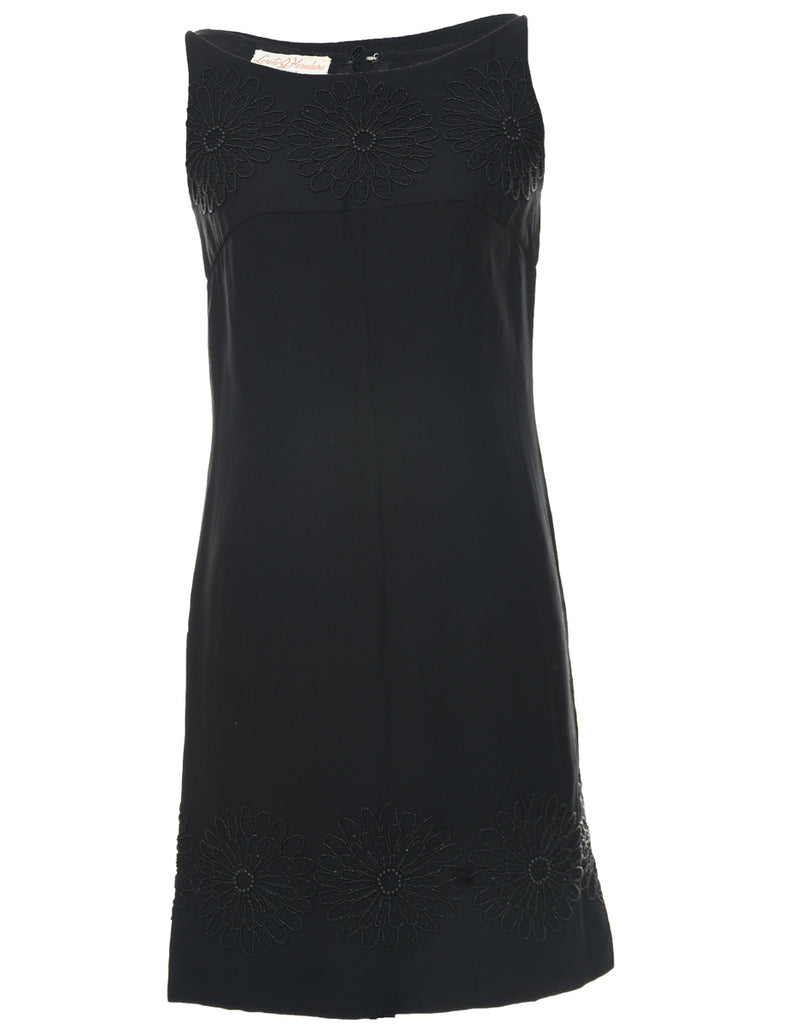 Beaded Black Evening Dress - S