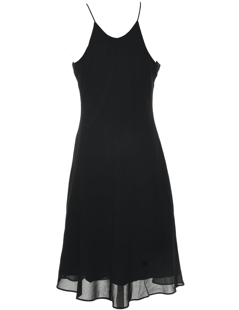 Beaded Black Evening Dress - M