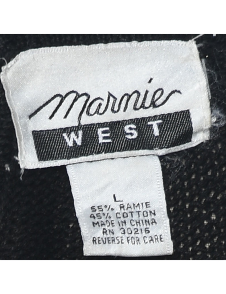 Beaded Black Jumper - L