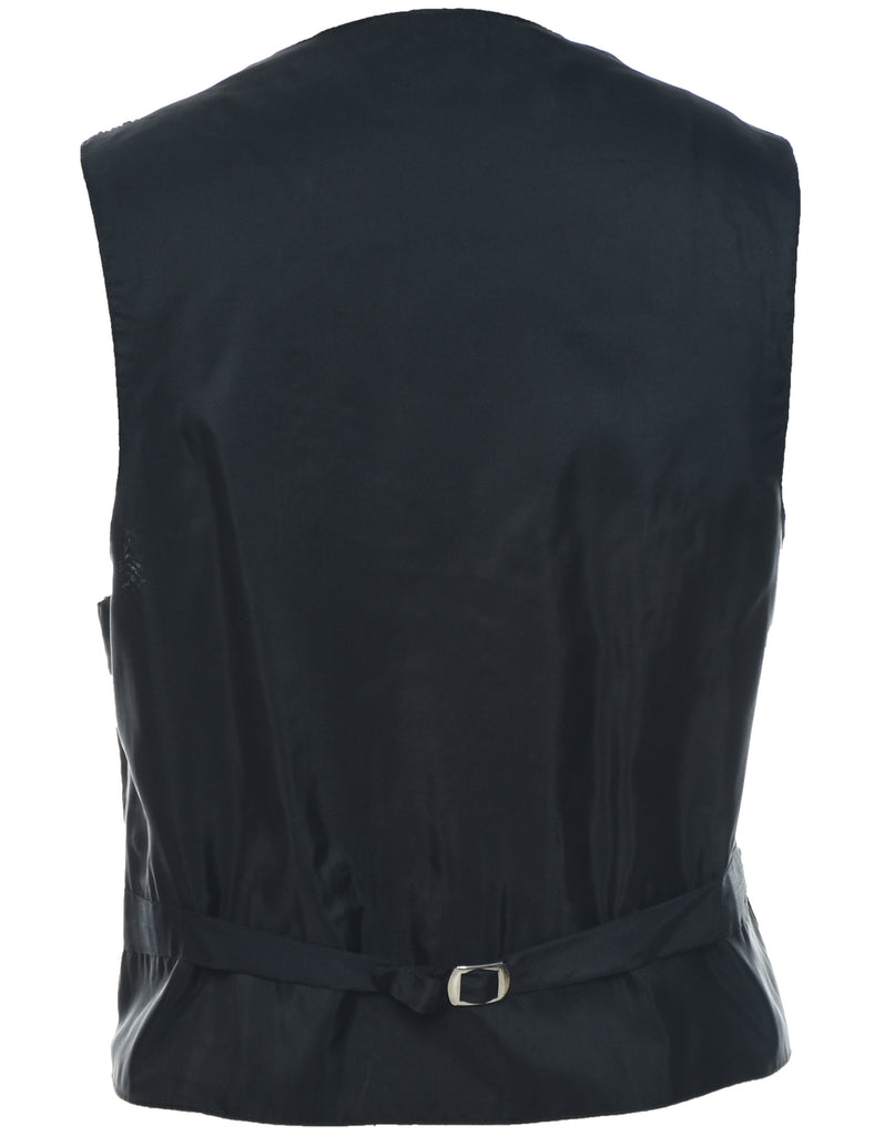 Beaded bLACK Waistcoat - L