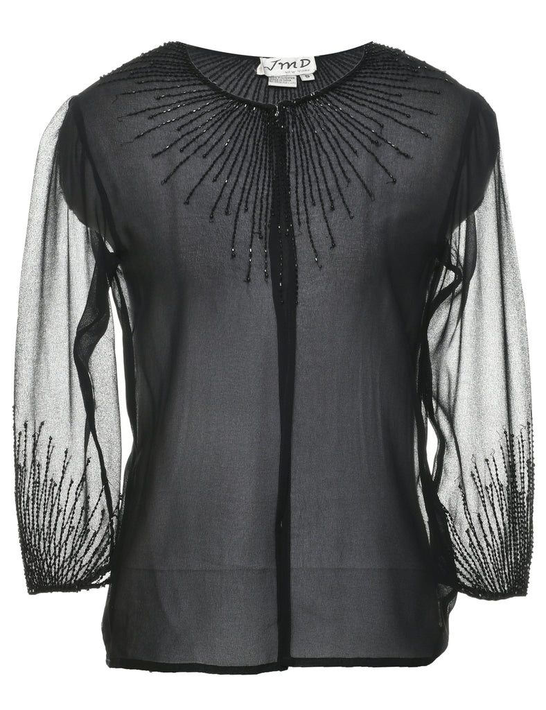 Beaded Evening Blouse - S