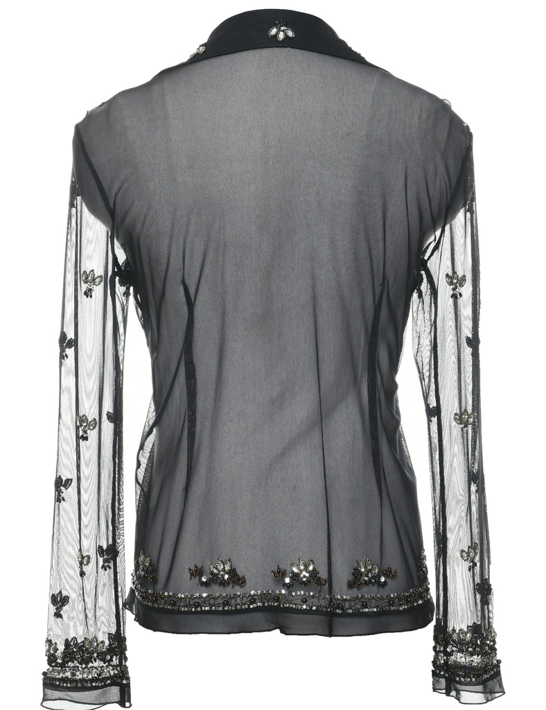 Beaded Evening Blouse - M