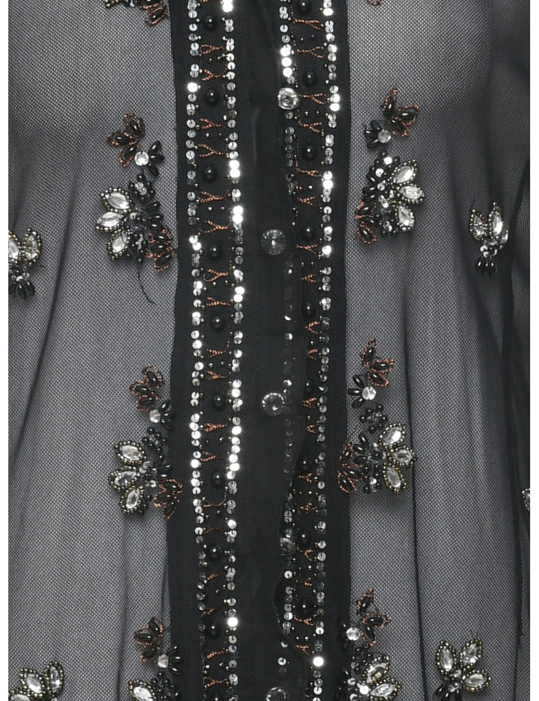 Beaded Evening Blouse - M