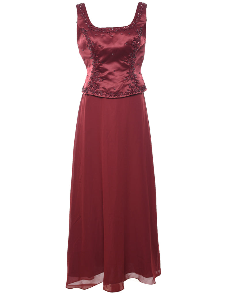 Beaded Evening Dress - M