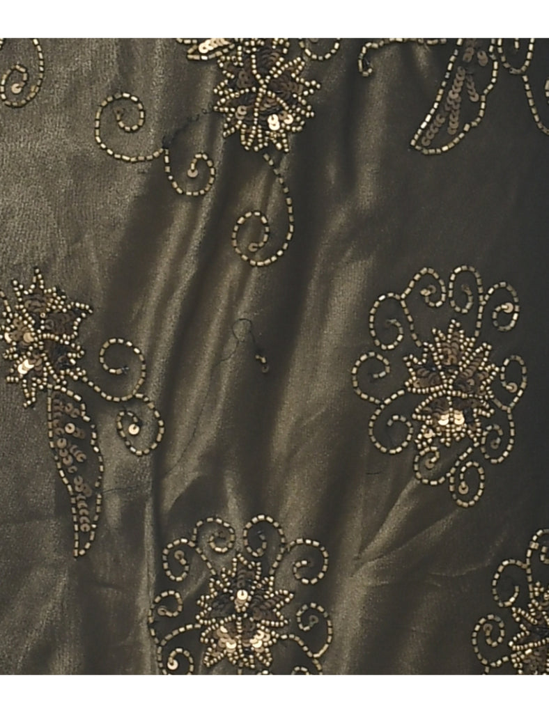 Beaded Evening Dress - L