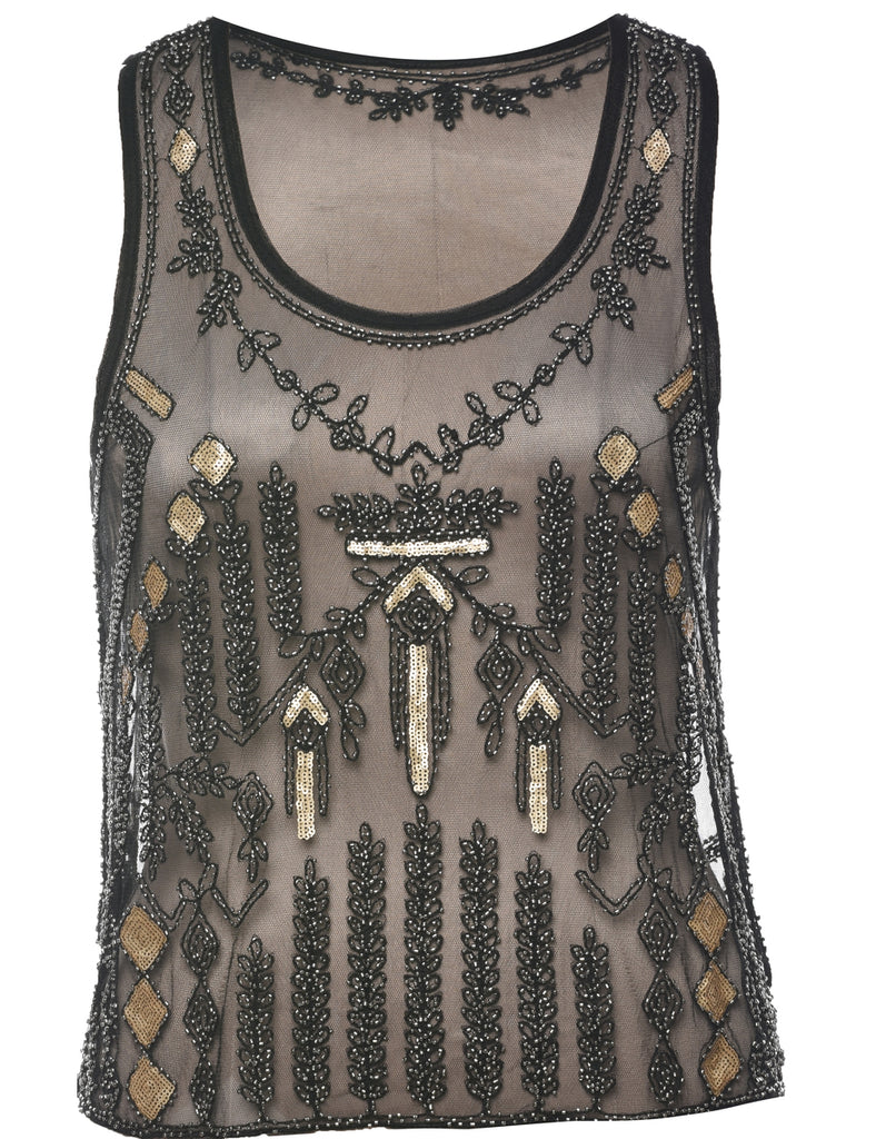 Beaded Evening Top - M