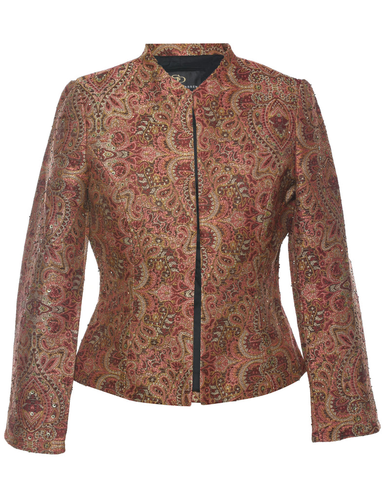 Beaded Tapestry Jacket - M