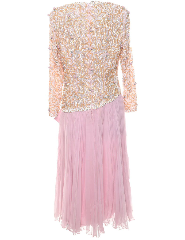 Beaded Vintage Evening Dress - M