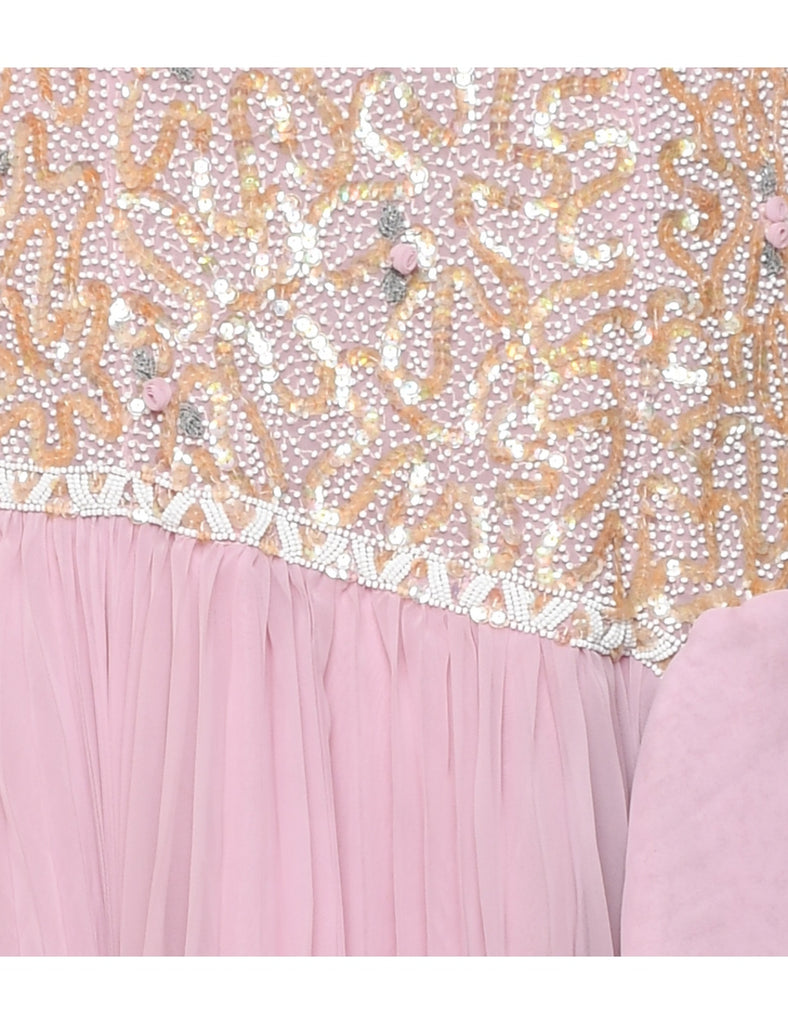Beaded Vintage Evening Dress - M