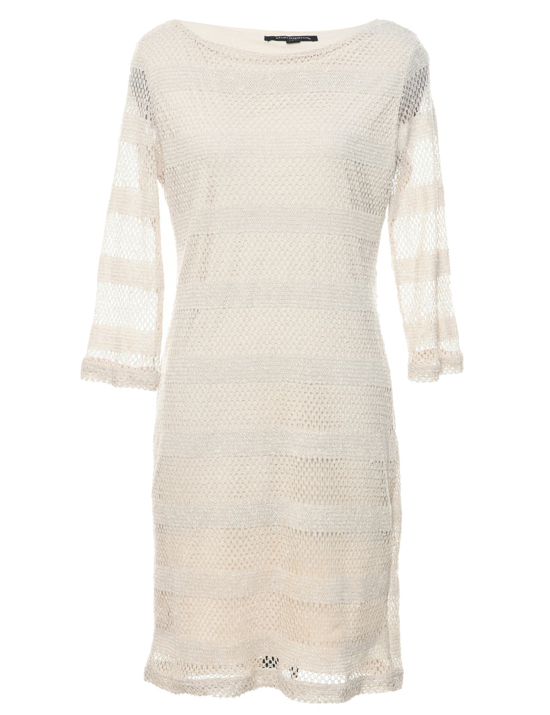 Beige Evening Dress - M