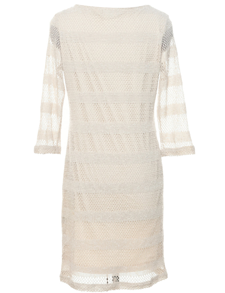 Beige Evening Dress - M