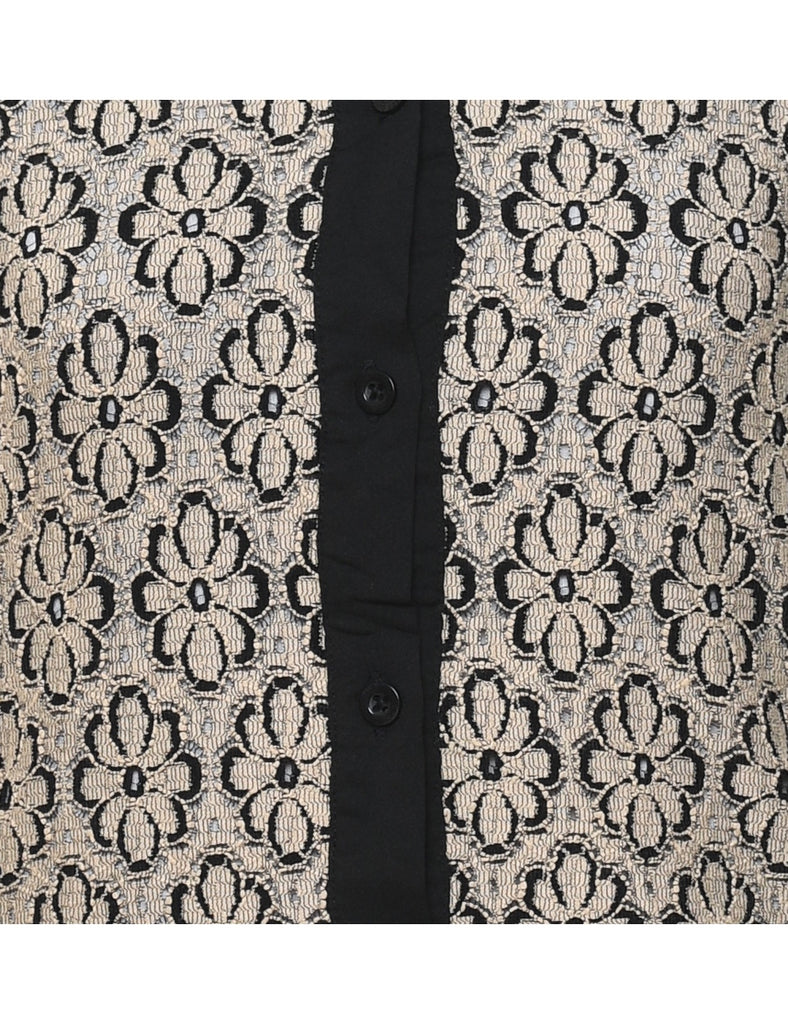 Beige Floral Shirt - M