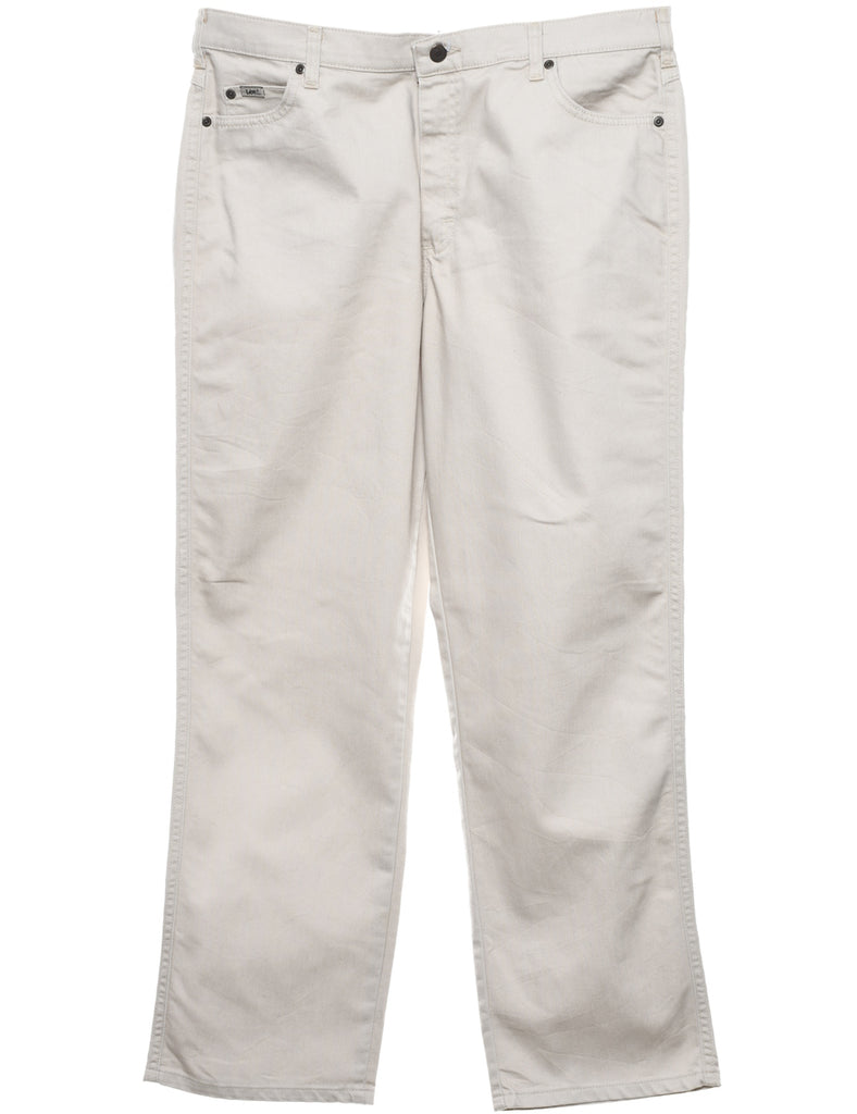 Beige Lee Jeans - W34 L31