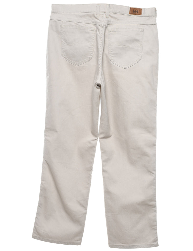 Beige Lee Jeans - W34 L31