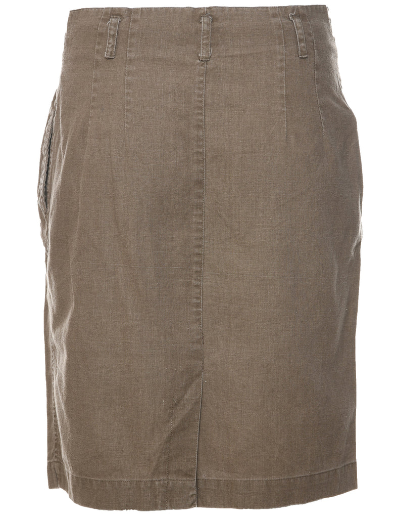 Beige Pencil Skirt - M