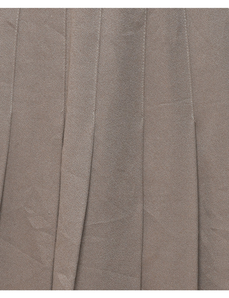 Beige Pleated Skirt - S