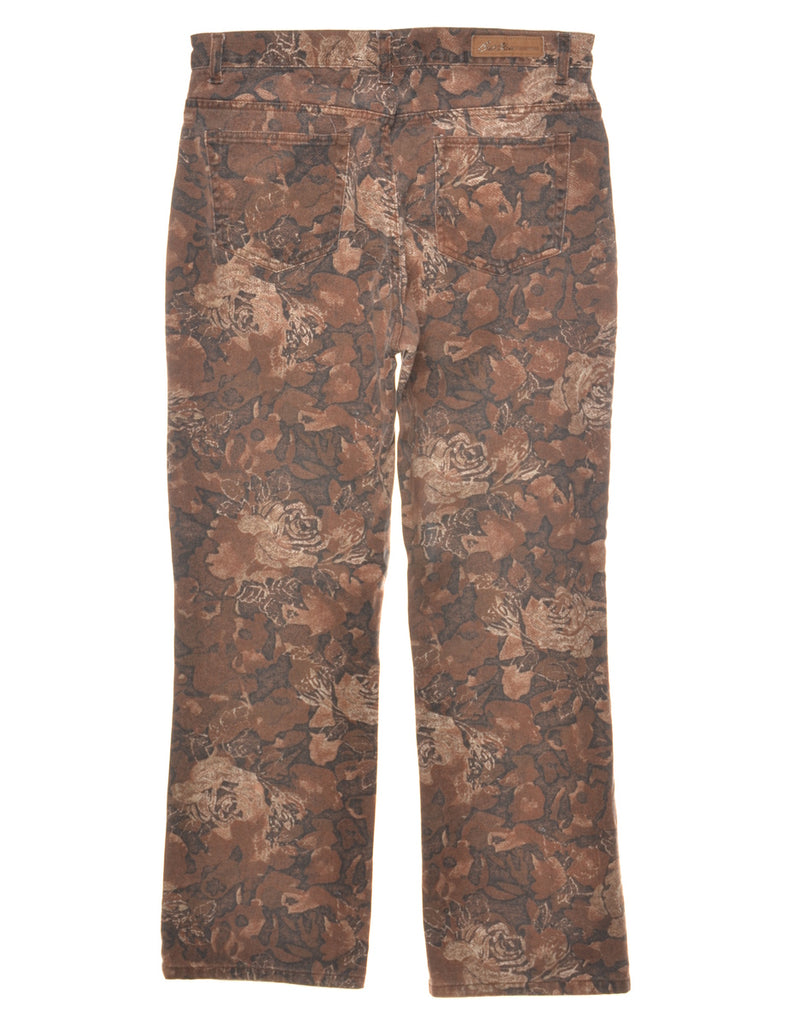 Bill Blass Brown 1990s Relaxed-Fit Jeans - W33 L30