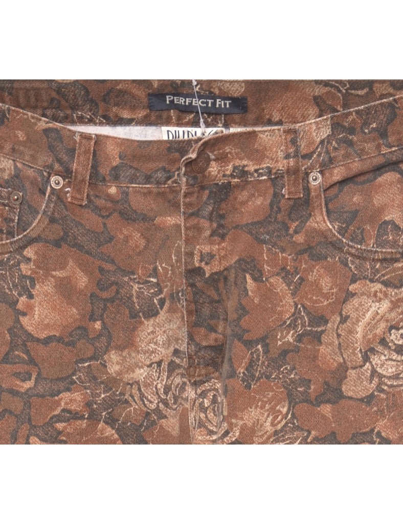 Bill Blass Brown 1990s Relaxed-Fit Jeans - W33 L30