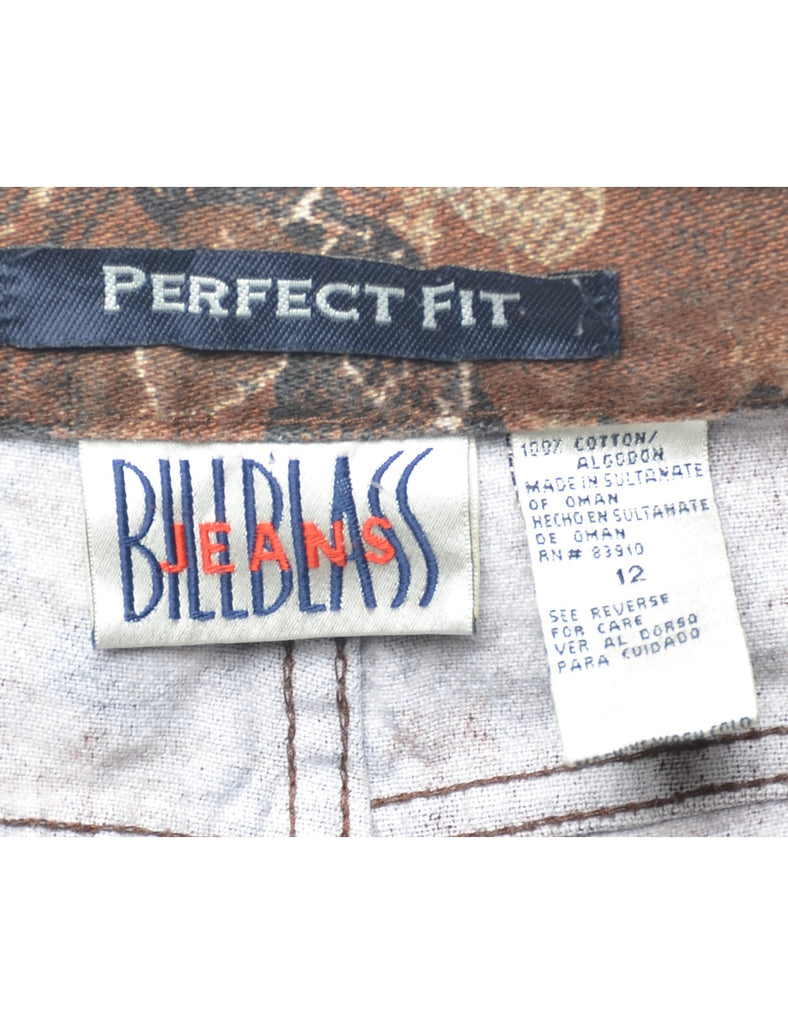 Bill Blass Brown 1990s Relaxed-Fit Jeans - W33 L30