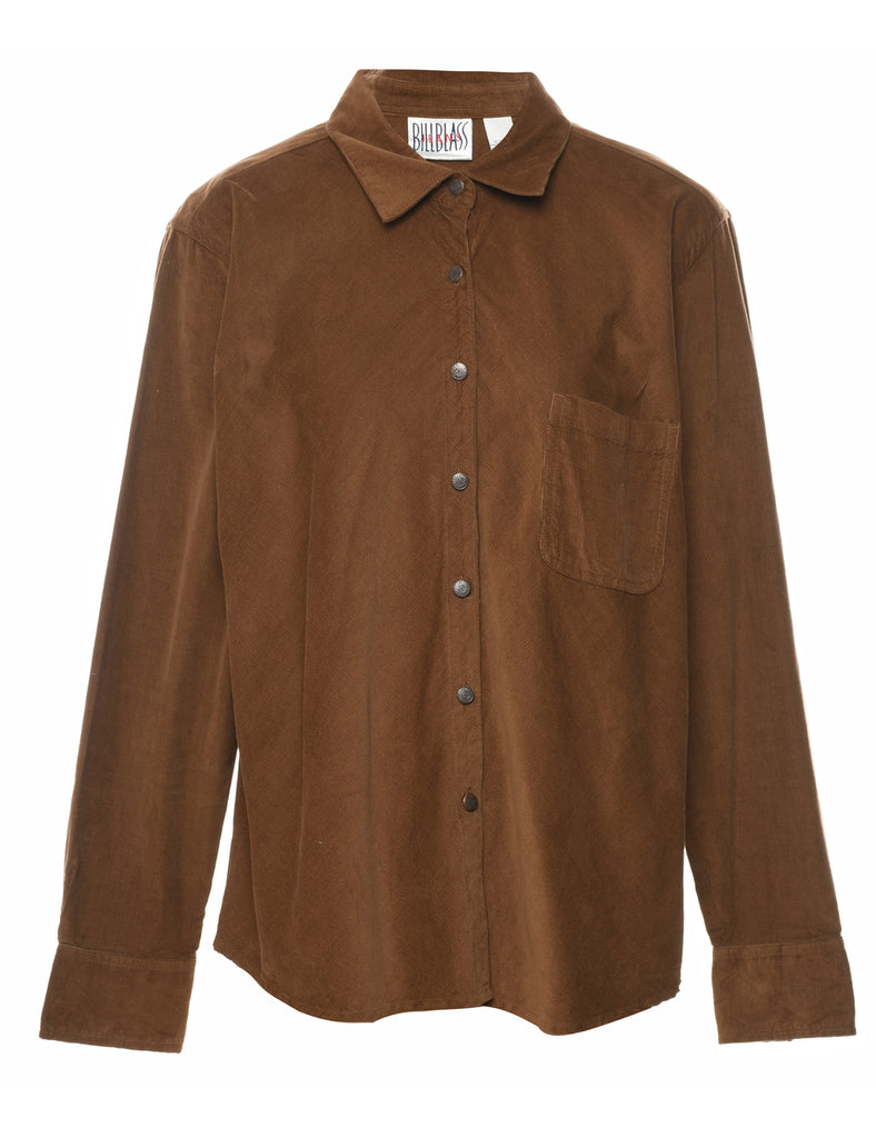 Bill Blass Brown Corduroy Shirt - XL