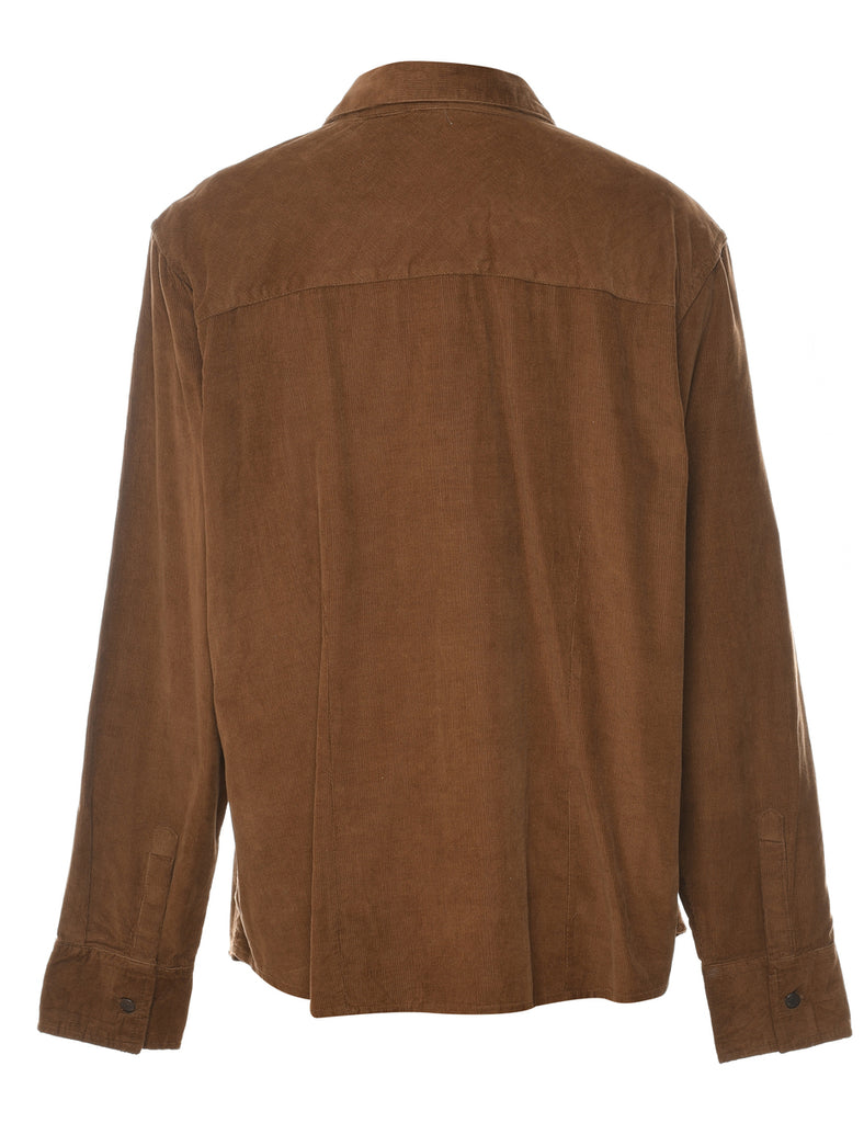 Bill Blass Brown Corduroy Shirt - XL