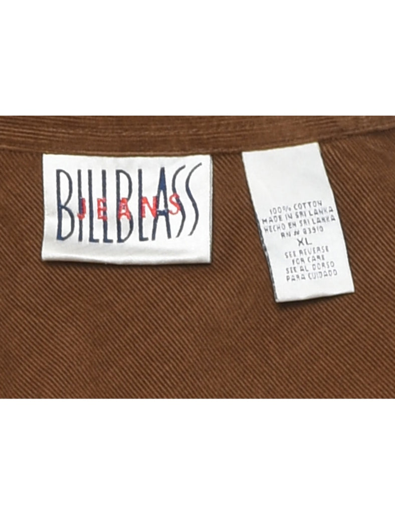 Bill Blass Brown Corduroy Shirt - XL