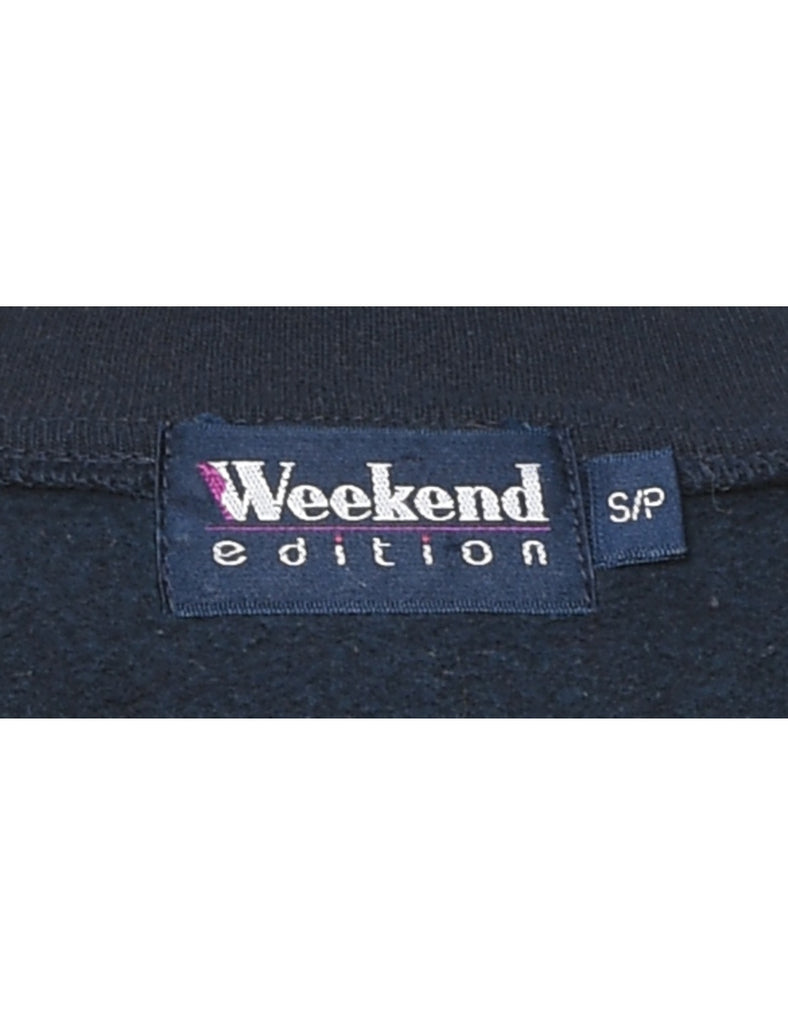 Bird Design Navy & Red Sweatshirt - S