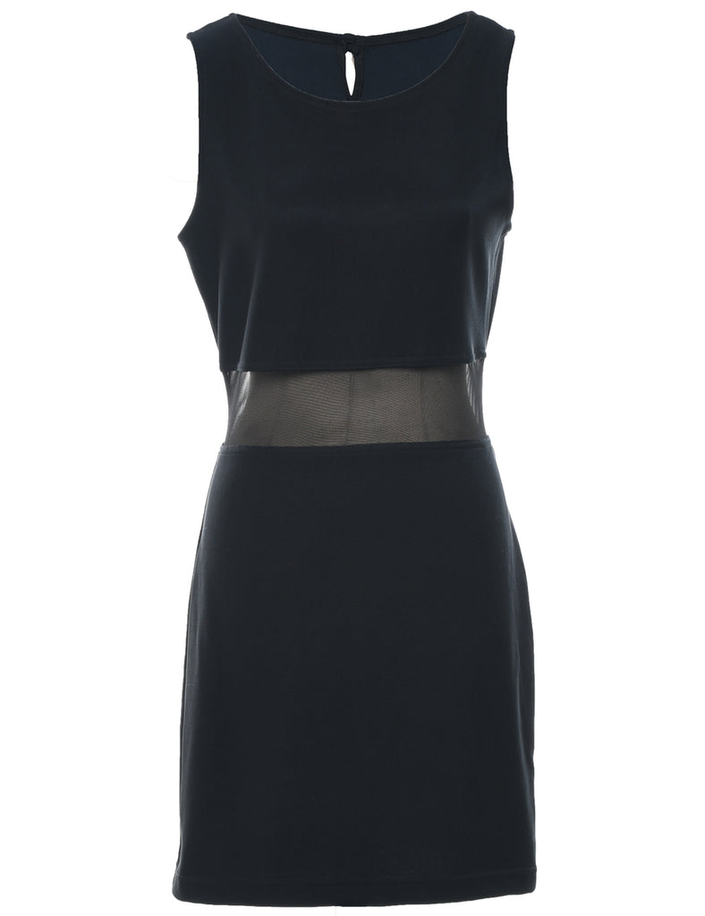 Black 1990s Mesh Mini Dress - M