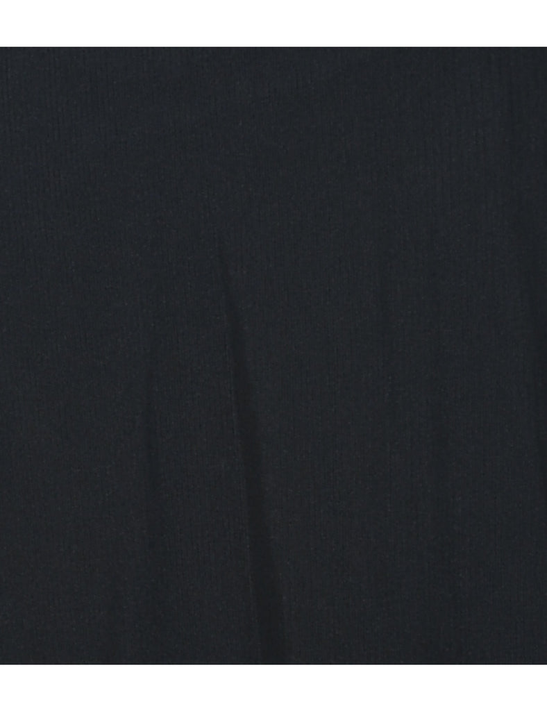 Black 1990s Sheer Panel Evening Dress  - XS
