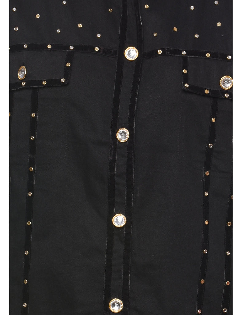 Black 1990s Sparkly Jacket  - M
