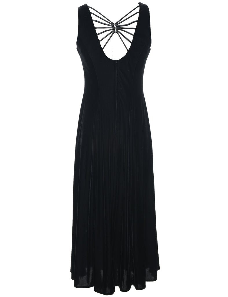 Black 1990s Strap Detail Dress - S