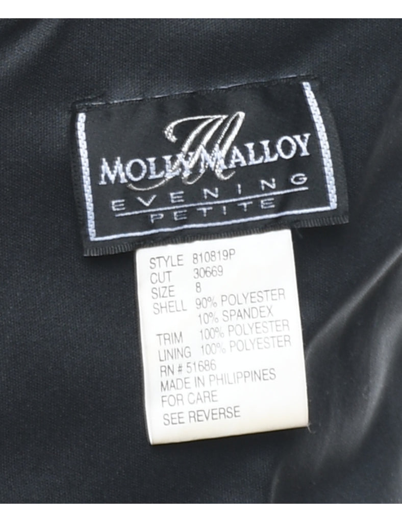 Black 1990s Strap Detail Dress - S