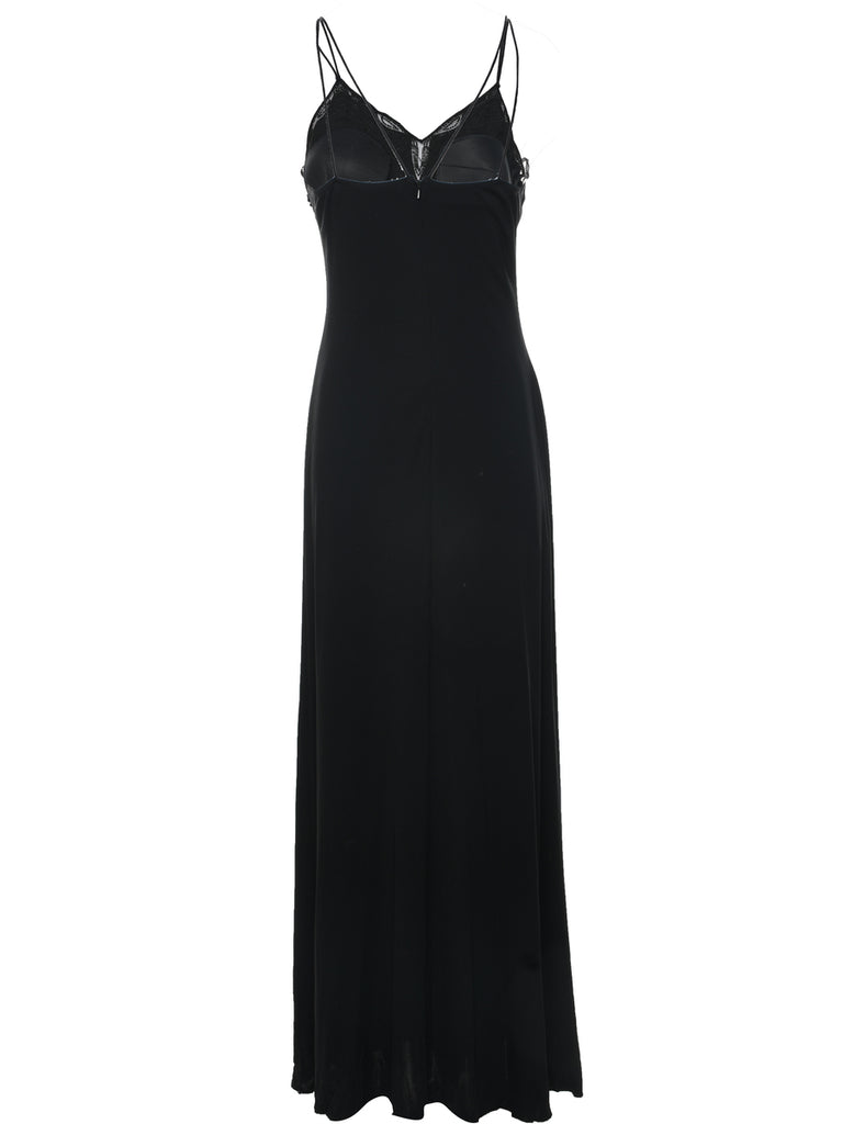 Black Beaded Evening Dress - S