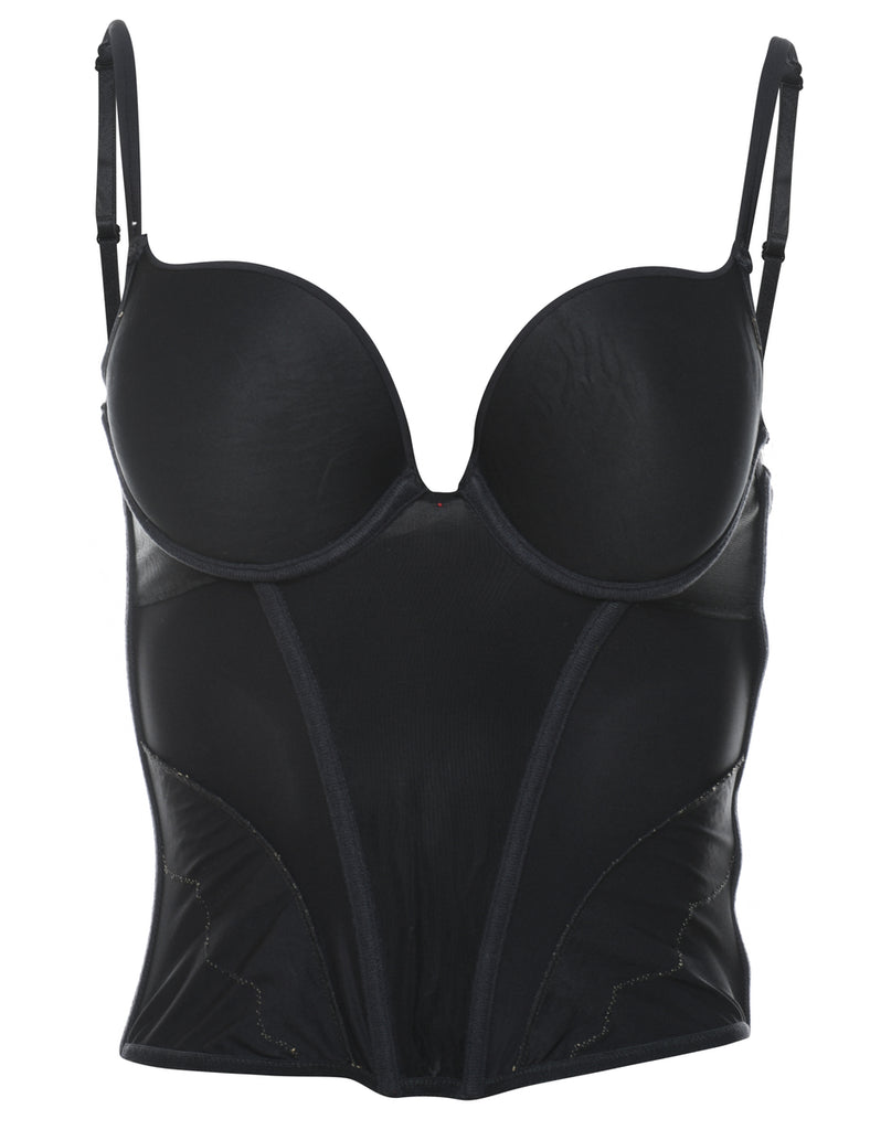 Black & Brown Lace Corset - S