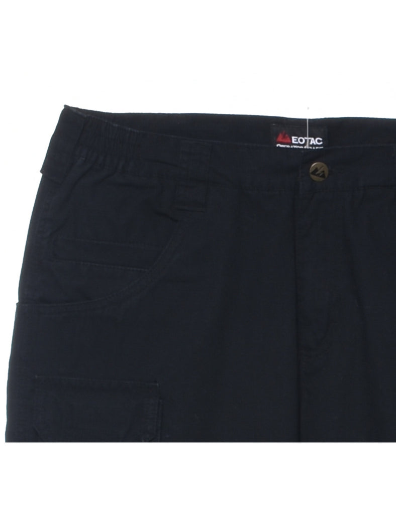 Black Cargo Trousers - W32 L30