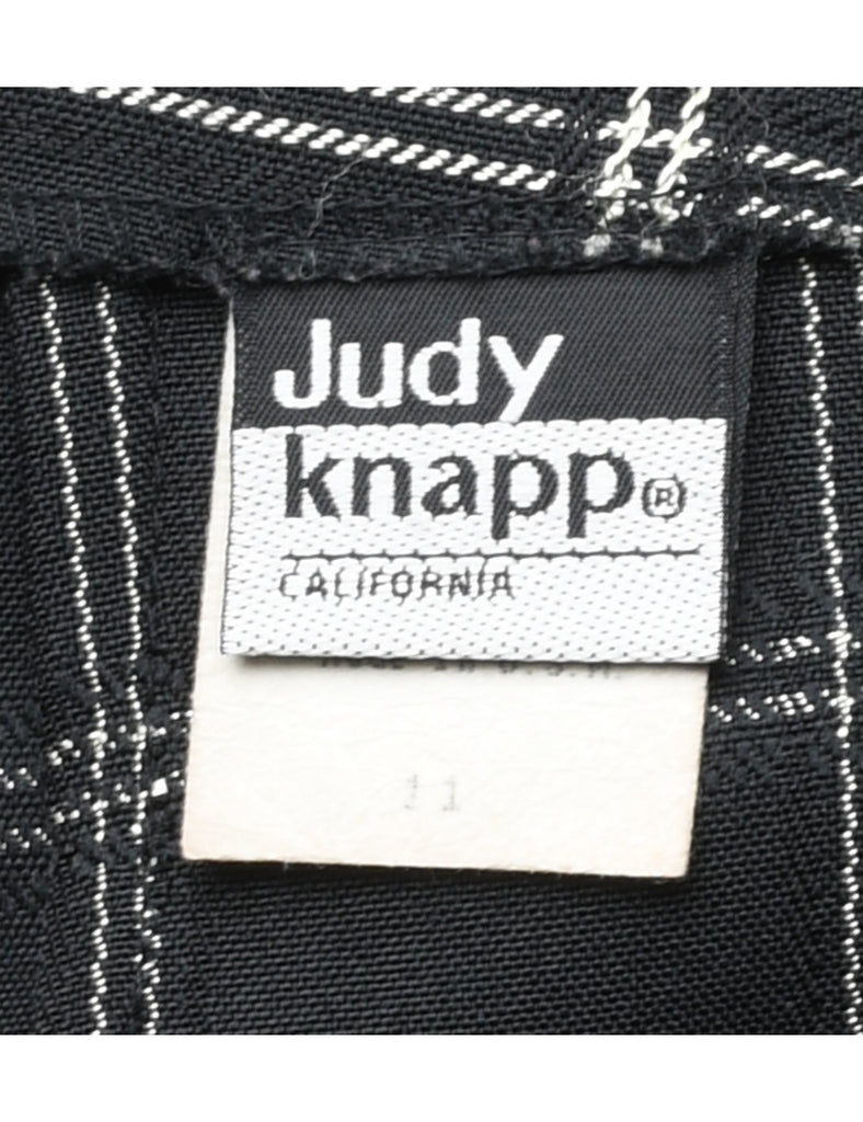 Black Checked Trousers - W28 L28