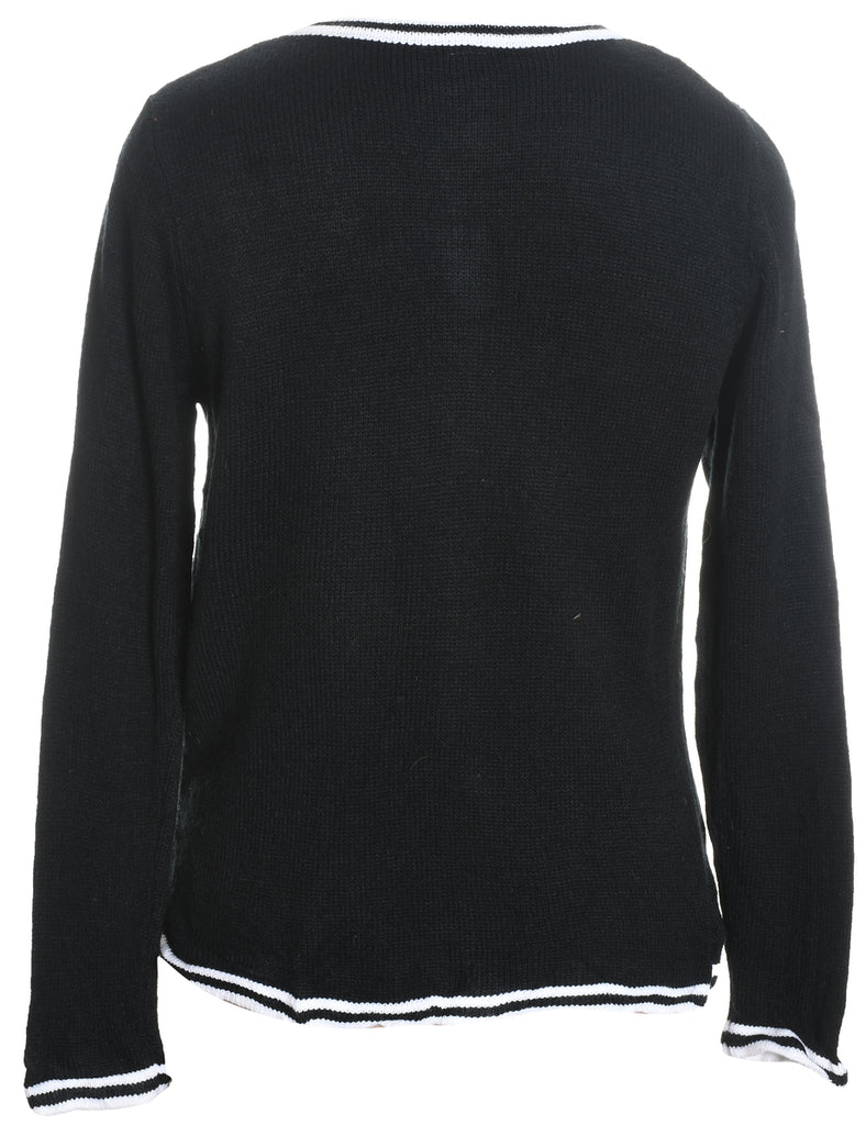 Black Christmas Cardigan - S