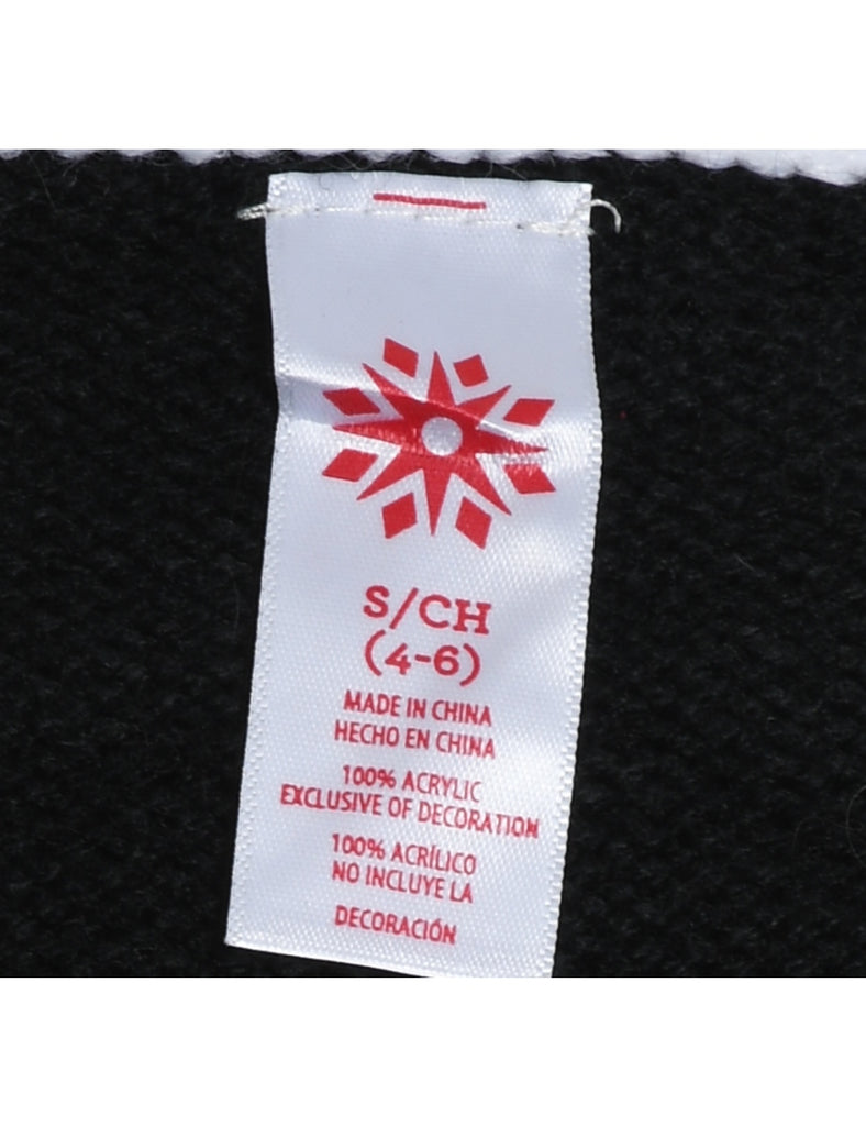 Black Christmas Cardigan - S