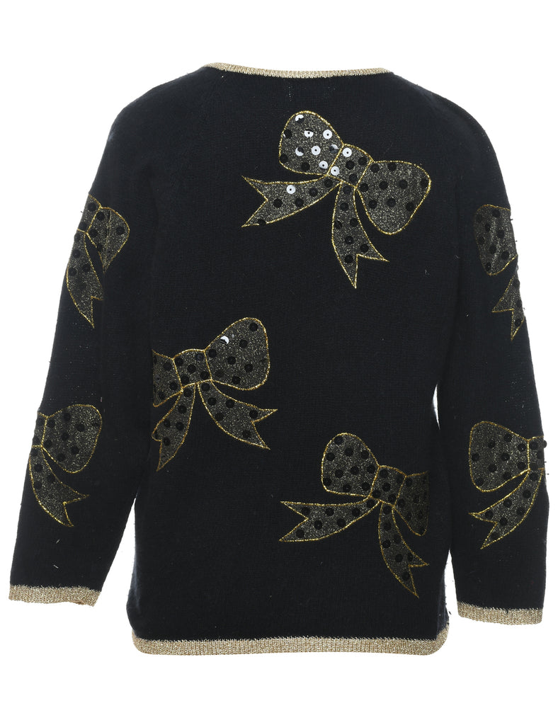 Black Christmas Jumper - S