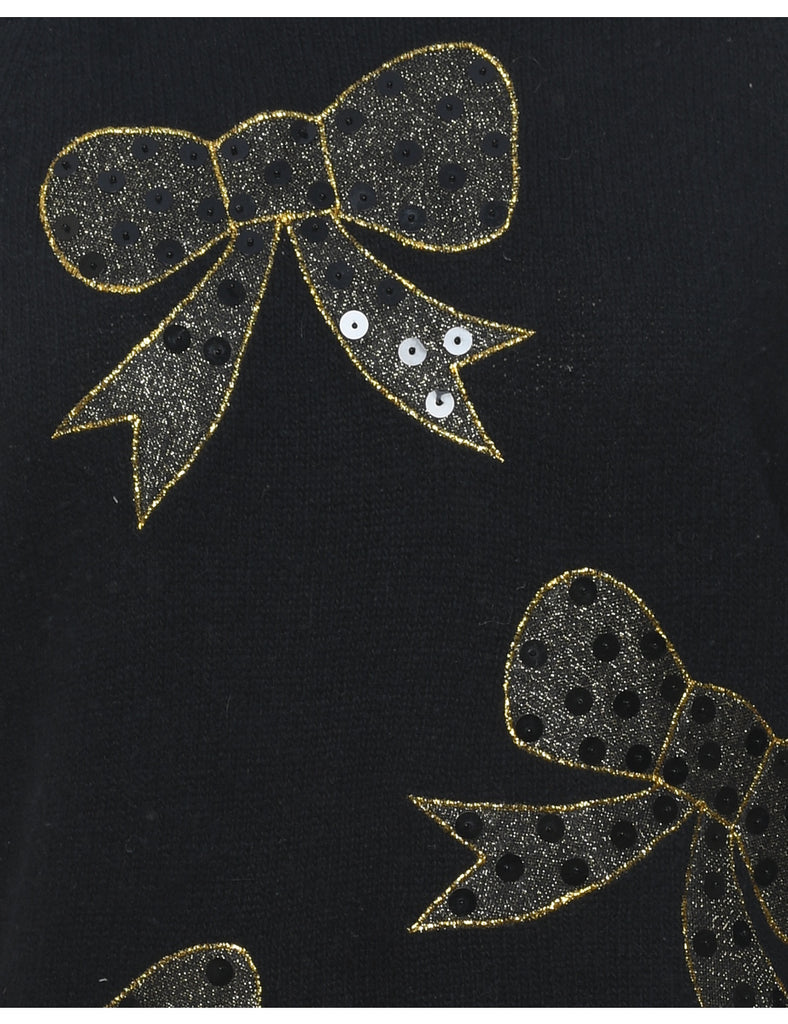 Black Christmas Jumper - S