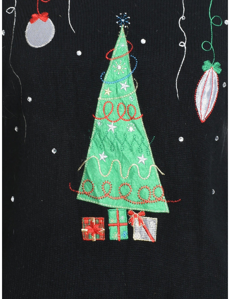 Black Christmas Jumper - M