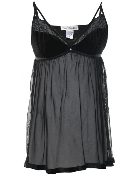 Women's Black Classic Sheer Babydoll Black, M | Beyond Retro Women's Black Classic Sheer Babydoll Black, M | Beyond Retro
