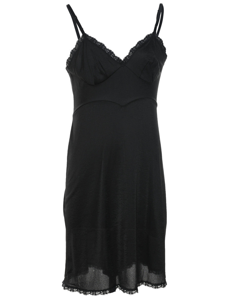 Women's Black Classic Slip Dress Black, M Women's Black Classic Slip Dress Black, M
